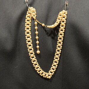 LOFT Gold Multi-Strand Pearl Necklace